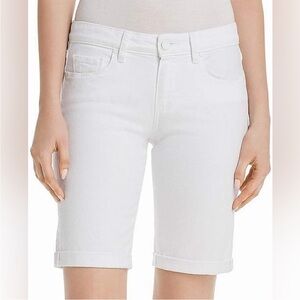 Paige Jax Knee Women's White Denim Shorts